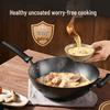 SUPOR 30cm Non-Coated Fine Iron Wok with Standable Lid