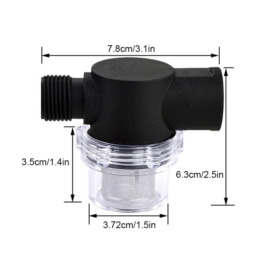 2шт 1/2-дюймовый фильтр для водяного насоса с накручивающейся трубой Npsm на входе/выходе с сетчатым фильтром из нержавеющей стали 50 ячеек для морского автофургона