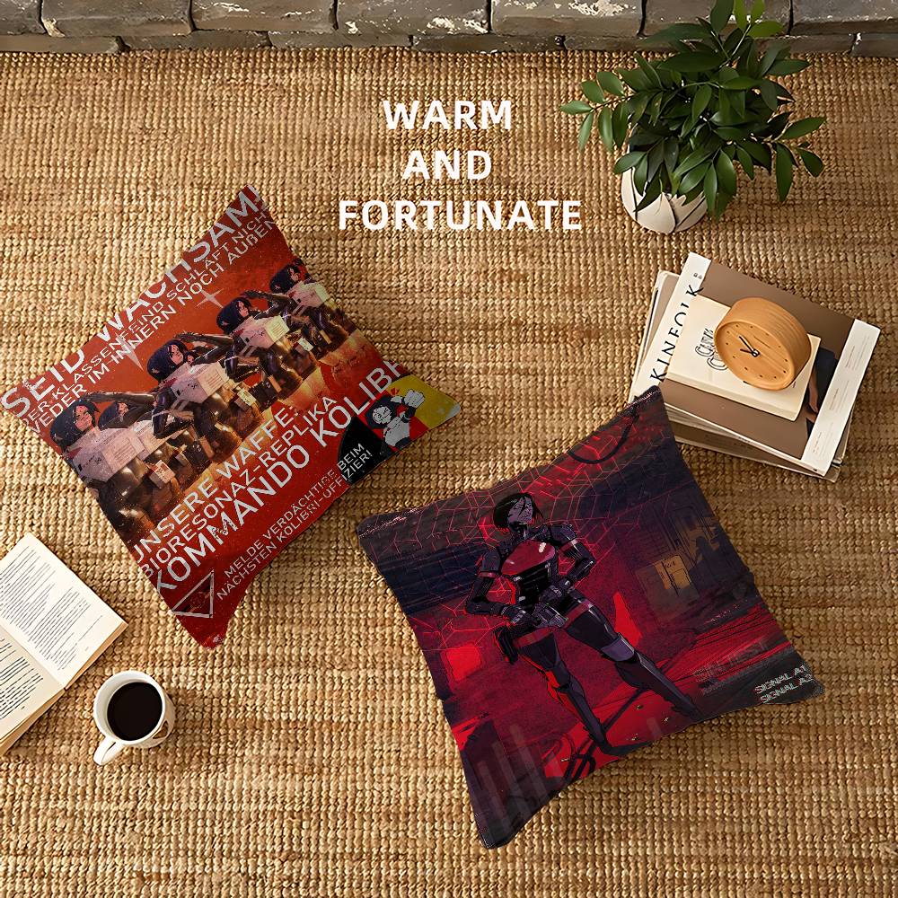 Signalis Horror Indie Game Pillow Cover For Bedroom Room And Living Room Sofa Decorative Cushion Cover