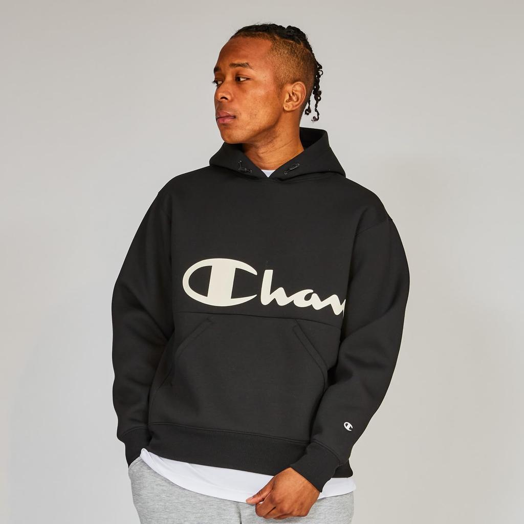 Champion 3LS Hooded Long Graphic Logo WRAP-AIR Techweave® Sweatshirt, Sleeve, Stretch, Warm, Print, C3-AS101-090-L