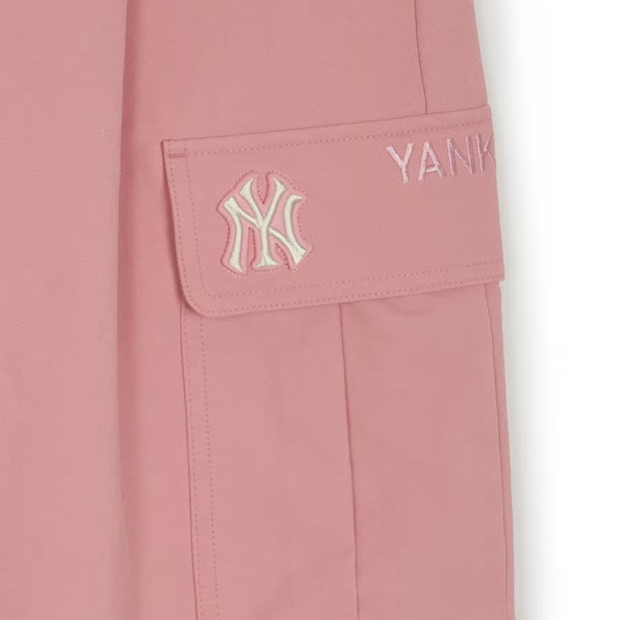 New MLB Varsity New York Yankees Cargo Pants Women's Hemp Pink 3FWPV0144-50PKM
