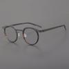 Linde 9704TR Screwless Round Retro Glasses Frame for Men - Compatible with Prescription Lenses