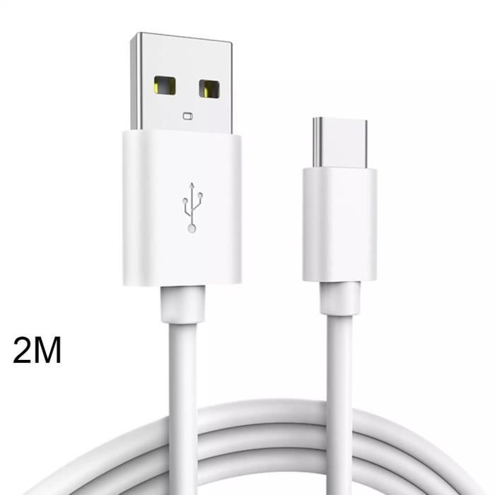 Кабель USB-C - E.F.CONNECTION - 2 метра - Белый - Совместим с Xiaomi 11, 12, 13, 14, 15, Redmi Note 11/12/13/14
