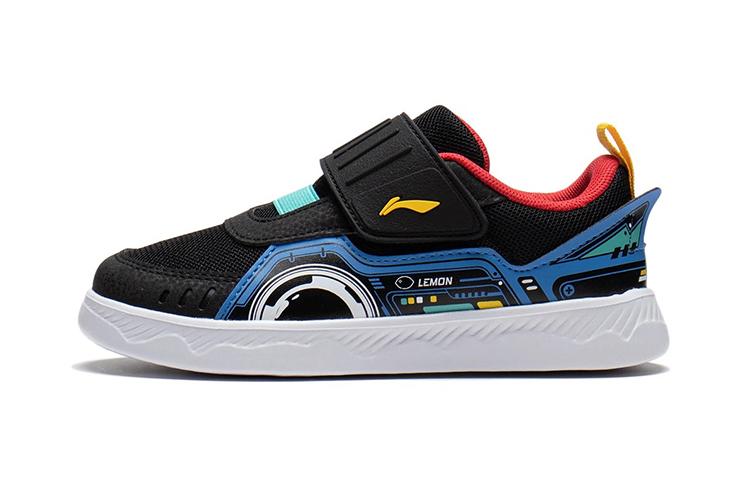 Li Ning YOUNG Нескользящая Амортизирующая Износостойкая Детская Повседневная Обувь Черная Для Детей Возрастом 3 7 Лет YKNS034-5