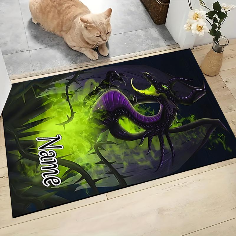 Custom Name Undersea Mermaid Adventure Carpet Rug Customizable Soft Washable Anti-Slip Home Living Room Sofa Mats Personalized Rug. 0909359