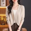 Раннеосеннее повседневное короткое пальто с высокой талией, женский весенне-осенний новый вязаный свитер, кардиган, свитер с топом и одеждой для женщин