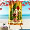 Festive Pup Smiling Brightly Print Beach Towel, Quick Drying, Suitable for Travel, Outdoor Sports, Jogging, the Beach and Swimming, Gift