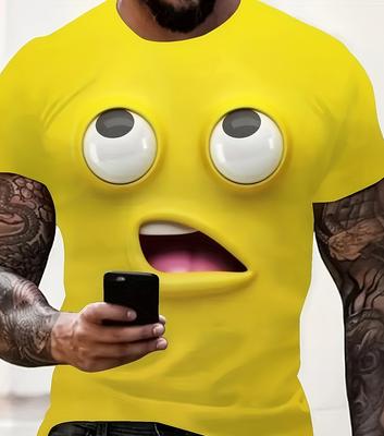 Размер XXS-6XL Футболка большого размера мужская забавная футболка с изображением мультяшного лица летняя повседневная футболка с коротким рукавом и круглым вырезом пуловеры топы одежда