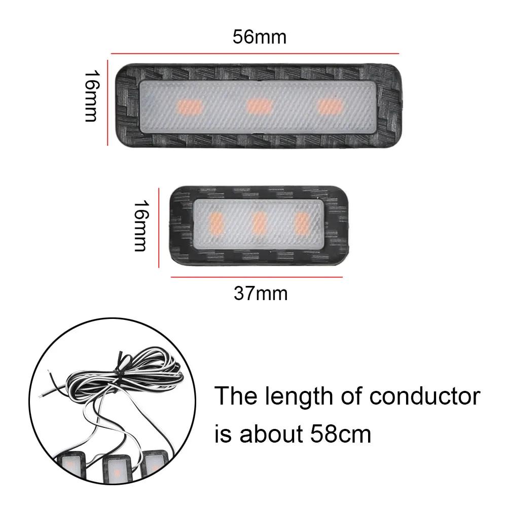 4 шт. Универсальный автомобильный подлокотник, внутренняя дверная ручка, подсветка, светодиодная внутренняя чаша автомобиля, автомобильная атмосферная лампа, декоративные аксессуары