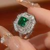 Jewelry Set, Stud Earrings, Rings, Necklaces, Colorful Treasures, Emeralds, Light Luxury And High-End Women