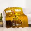 Real Madrid Star Action Blanket Durable Comfort Perfect for Picnics Bedding Office Four Seasons Universal Playful Design