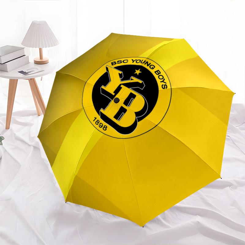 Узор BSC Young Boys, автоматический складной зонт, портативная и складная конструкция, 8 спиц, рождественский или праздничный подарок.