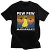Мужские футболки на заказ Pew Pew Madafakas Утка 100% Хлопок Футболки с коротким рукавом Модная футболка