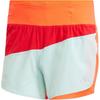 Logo Color Block Elastic Waist Three-Quarter Casual Shorts Men Shorts Orange IW9228