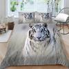 3D Tiger Print Breathable Comfortable Bedding Suit Home Decor Bed Clothes Pillowcase Comforter Duvet Cover
