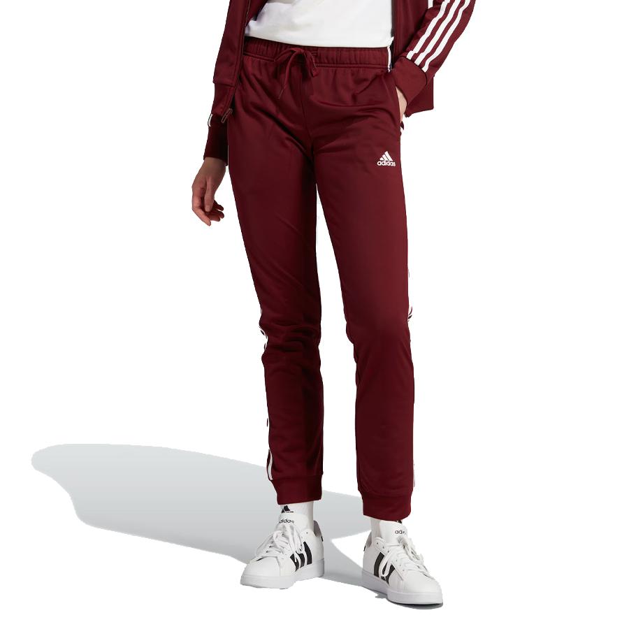 adidas Винтажные спортивные удобные повседневные брюки с тремя полосками сбоку, вышитым логотипом, темно-красные IM2819