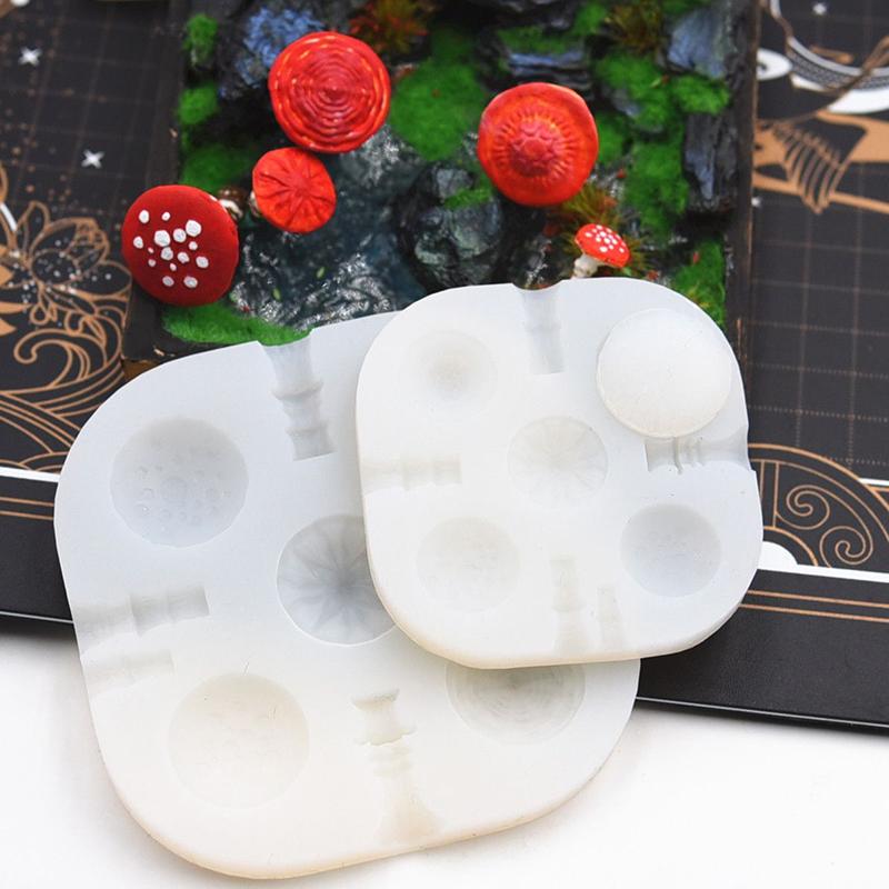 2 шт./набор мини-гриб силиконовая форма ультралегкая глина смола глина мягкая керамика своими руками миниатюрный гриб быстрый инструмент для моделирования