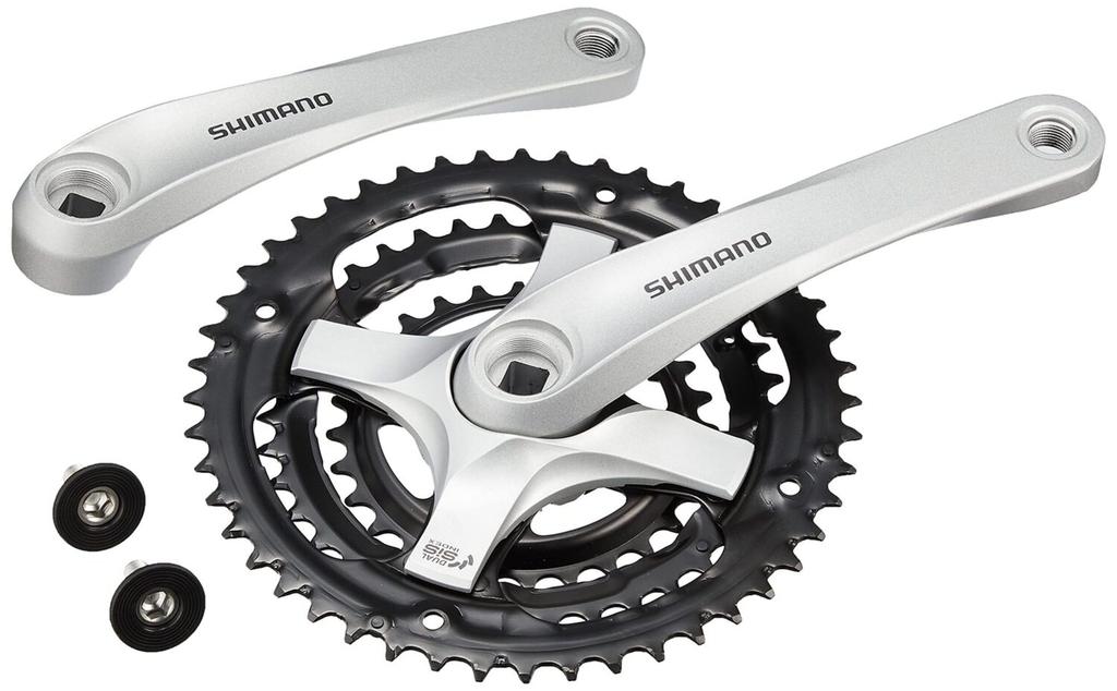 Shimano FC-TY501 Crankset, Silver, 48x38x28T, 175mm, 8S/7S/6S, Compatible with BB, Square Shaft, 122.5mm (D-NL) EFCTY501E888XSB