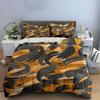 Abstract black, orange swirls. Bedding sets Duvet cover sets Duvet covers Pillowcases(1* Duvet Cover 2* Pillowcases without duvet insert)