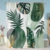 Beautiful Plant Flower Shower Curtain Eucalyptus Leaf Cherry Blossom Scenery Cat Butterfly Polyester Bath Curtain Bathroom Decor