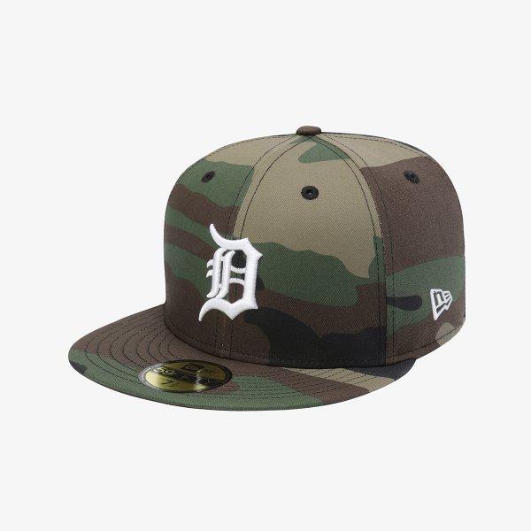 New Era Detroit Tigers Basic Fitted Cap Woodland Camo 15131705