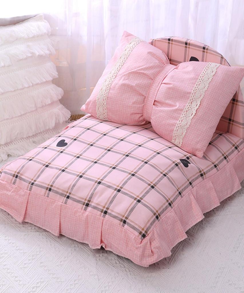 Pet Fluffy All Pet Pet Включает Кровать для питомца принцессы с подушкой в стиле принцессы Кровать, Милая, Собака, Кошка, Стильная, Квадратная, Питомец, Времена года, Диван, Подушка,