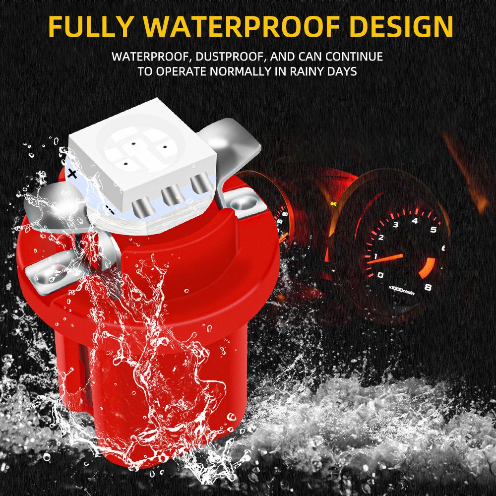 10Pcs B8.5D 509T B8.5 5050 Led Auto Car LED Dashboard Bulbs Instrument Panel Wedge Indicator Lights Cluster Gauges Lamp 12VDC Dome Lights 6