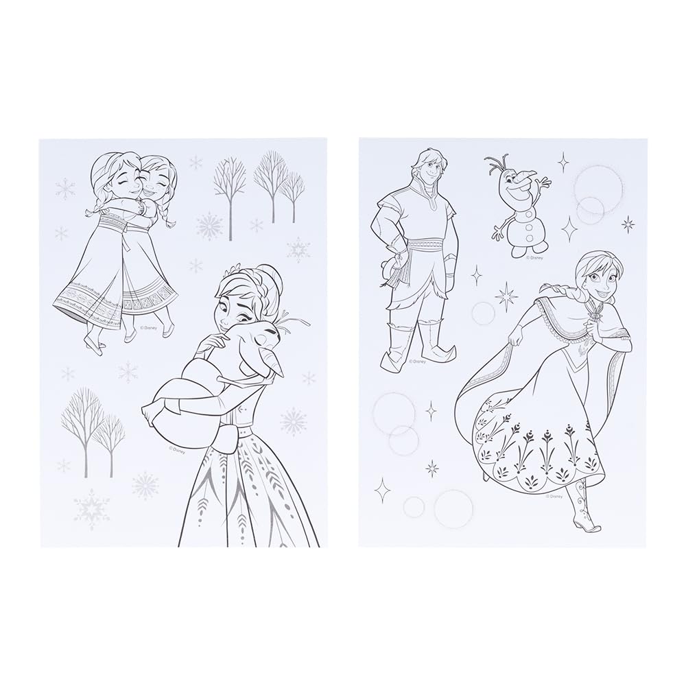 Stationery Disney Coloring Book Stickers Color and Decorate Frozen 7350044A Sun-Star & - -
