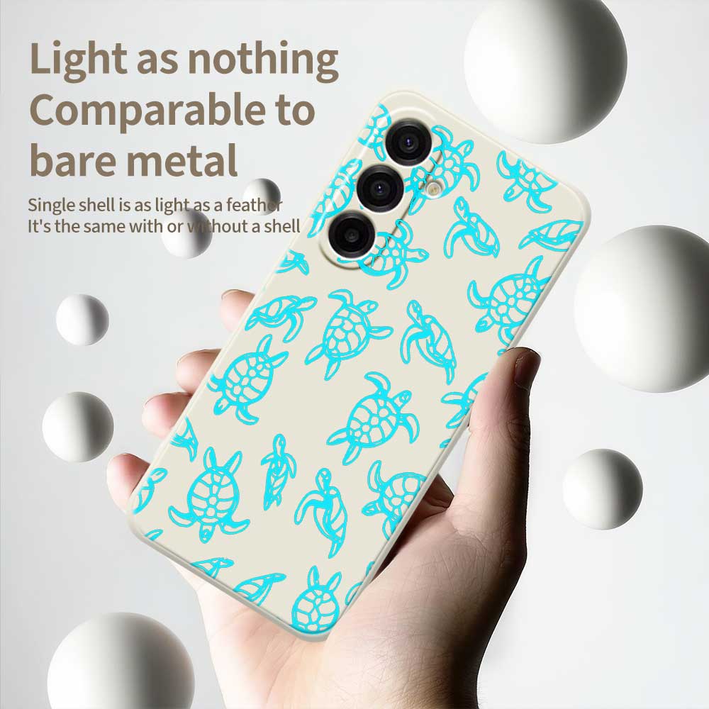 For Samsung Galaxy A17 5G Case Tortoise Pattern Printing Straight Edge TPU Phone Back Cover