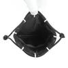 Inden Cut Bag Drawstring Bag with Gusset Deerskin Black X White Lacquer Dragonfly Pattern [Inden-ya] 3005-11-008