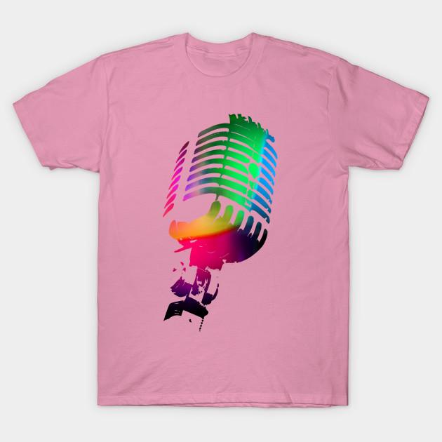 Футболка женская ретро микрофон Harajuku принт Kawaii футболка летняя с коротким рукавом женская футболка топ футболка