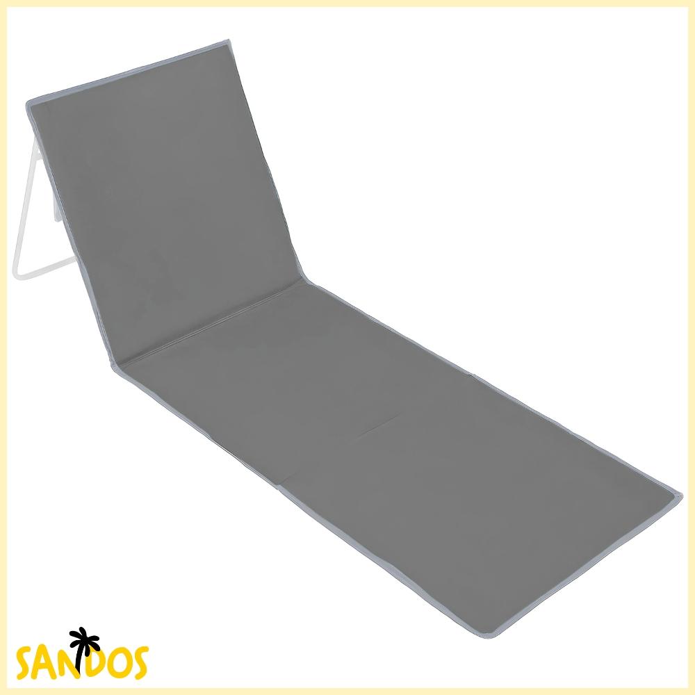 Beach mat, foldable deckchair with backrest, for sunbathing, light 2-in-1 bag