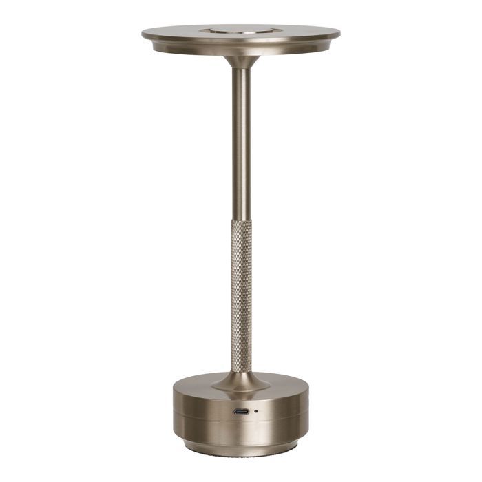 Lyneham lampe de table LED rechargeable décor argent.