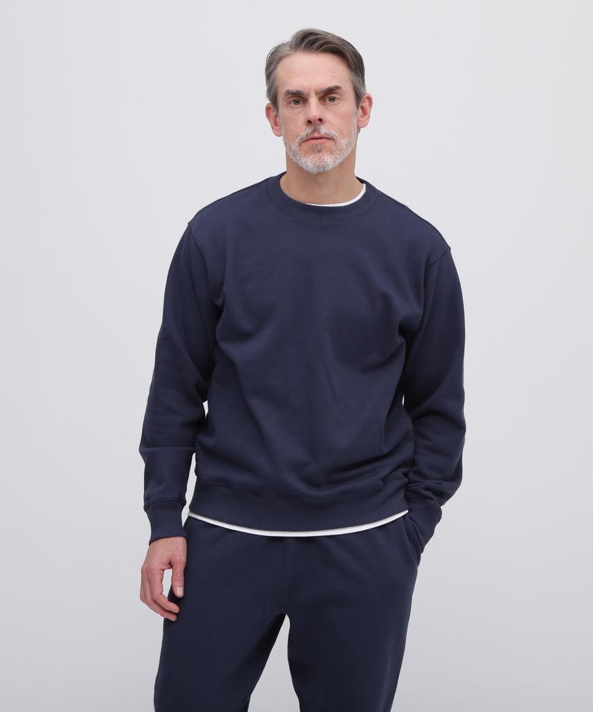 AVIREX CREW NECK L/S SWEAT 783-3932002 men's L navy