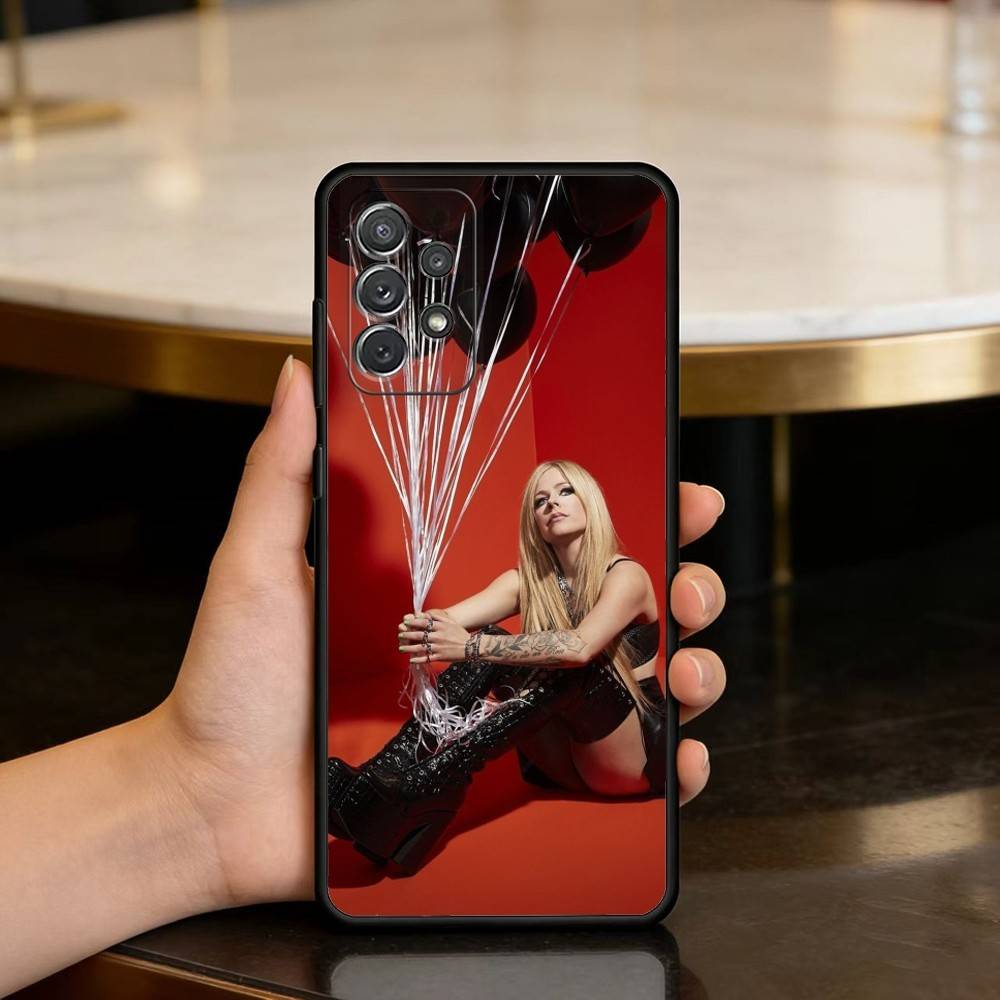 Hot A-Avril L-Lavigne Soft Silicone Black Cover Phone Case For Samsung Galaxy A73,A72,A71,A70,A53,A52,A51