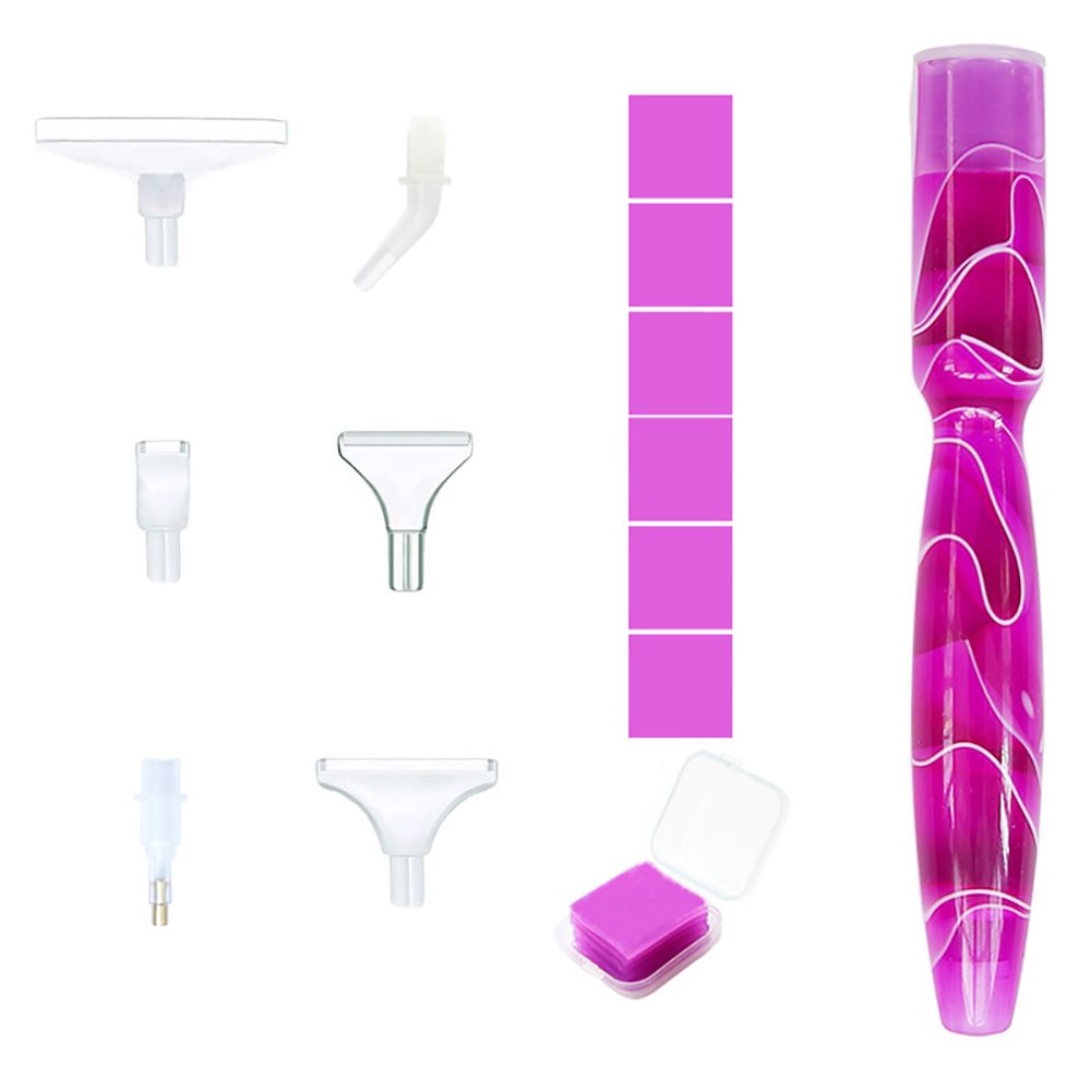 Ручка для точечной вышивки крестом, ручка для рисования алмазной мозаикой из смолы, ручка из смолы, сменные головки для ручки из сплава