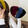 Нежная Бархатная Повязка-Ободок с Высокой Короной для Женщин - Модная, Удобная Посадка, Эффект Стройности Лица, Коллекция Осень/Зима 2025.