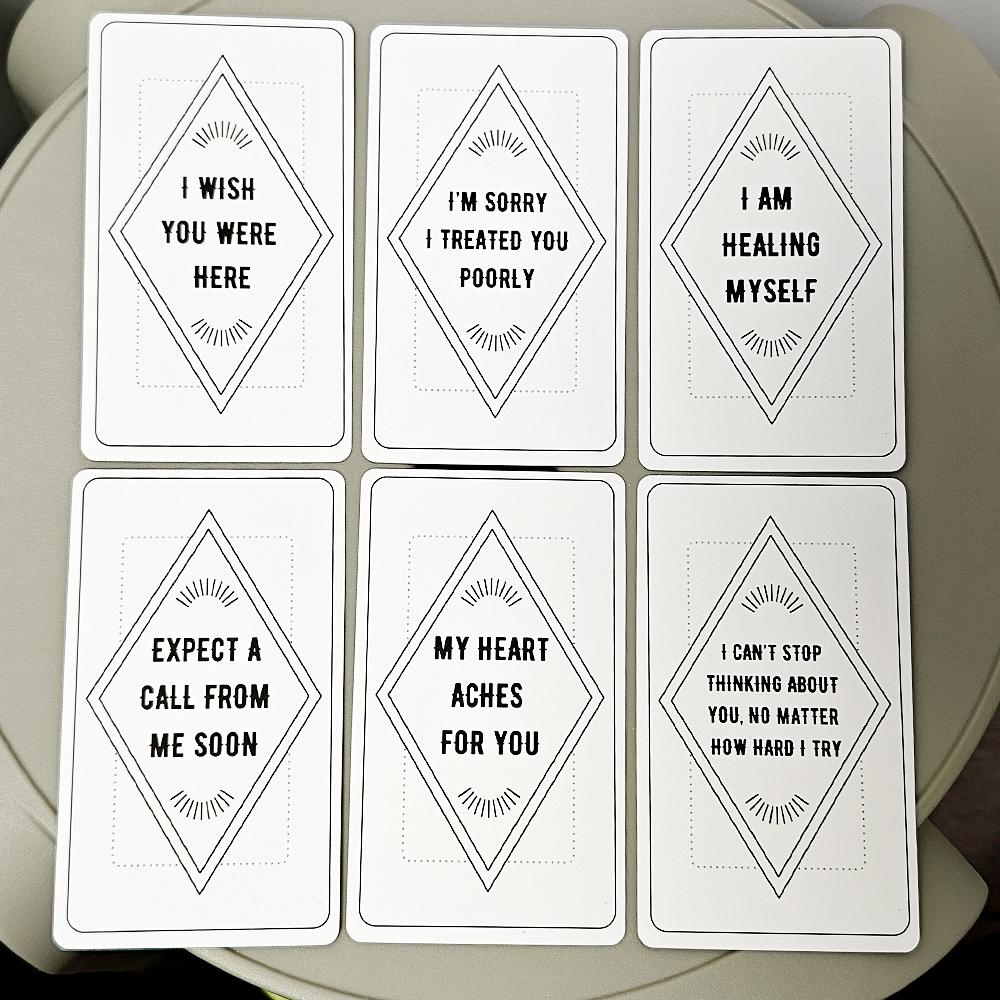 Сообщения Близнецового Пламени Оракул Карты Родственная Душа Колода 10.3*6 см для экстрасенсорной любви и чтения отношений 54 шт. Карт