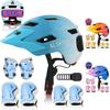 Bike Helmet Toddler Helmet for Boys Girls Youth with LED Lights Bicycle Helmets with Protective Gear Set Knee Elbow Wrist Pads