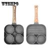 4-hole Omelet Pan Frying Pot Thickened Non-stick Egg Pancake Steak Cooking Pan Hamburg Bread Breakfast Maker Induction Cooker