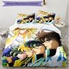 3pcs Duvet Cover Set (1*Duvet Cover + 2*Pillowcase, Without Core), Saint Seiya Print Soft All‑Season Bedding Set, Home Bedroom Decor Gift