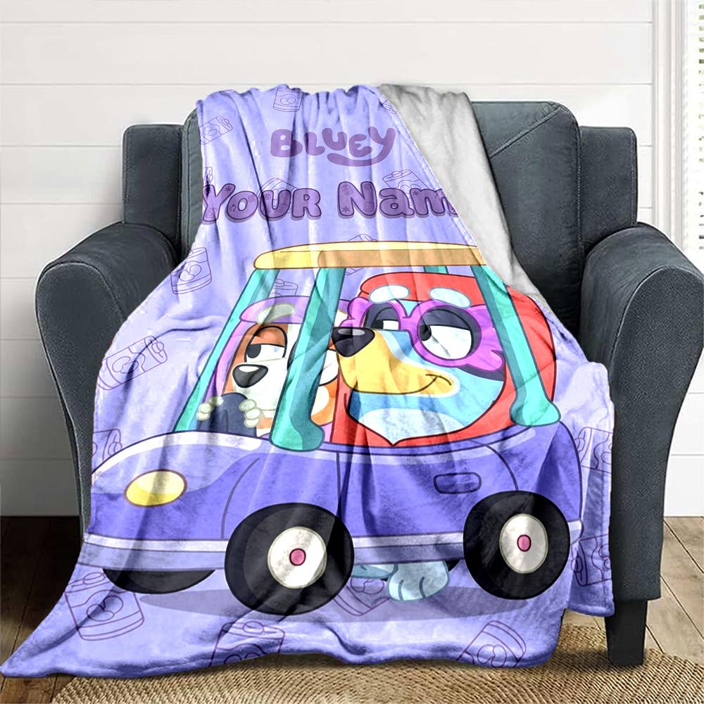 Bluey Personalized Name Blanket Throw Personalized Blanket Durable Comfort Perfect for Home Decor Sofa Bedding Picnics for All Occasions