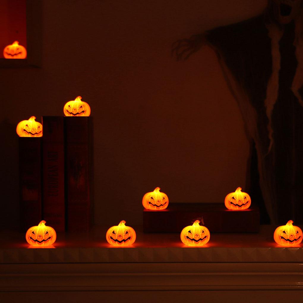 12 шт. Праздничные принадлежности и украшения Хэллоуин тыквенные фонарики для украшения вечеринки хороший пластик