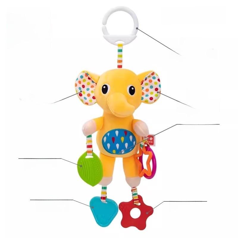 Baby Carriage Rattle Toy With Lighted Features For Toddler Development And Entertainment