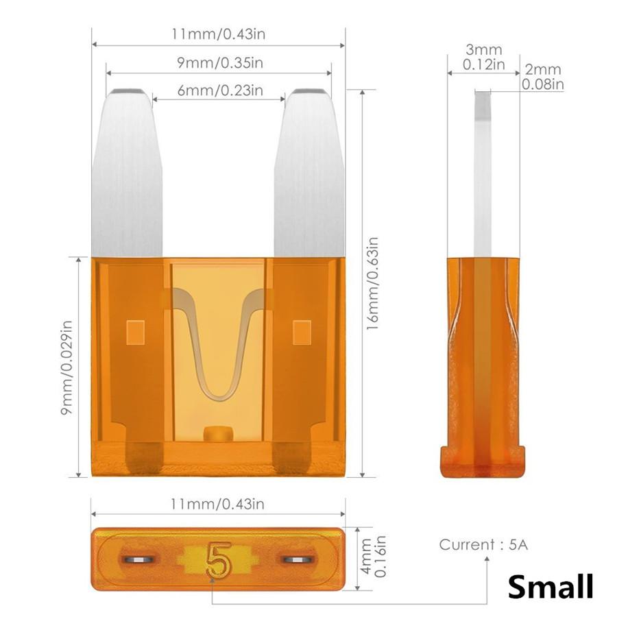Набор из 110 шт. МИНИ-ножевых предохранителей для автомобиля, мотоцикла, внедорожника APM 60*маленьких+50*стандартных