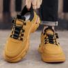 Fashion Sneakers Man Spring Trend Hot Sale Comfort Soft Soled Casual Shoes for Fashion Rotating Button Male Work Boots Zapatillas Hombre