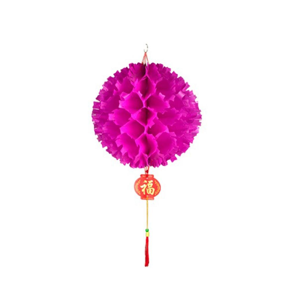 10PCS Waterproof Paper Lantern Ball Jagged Edges Spring Festival Pendant  Chinatown