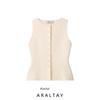 Araltay New Arrival Fashion Style Women's Clothing Fashion All-Match Simple Buttons Knitting Vest Tops 4192157