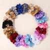 10pcs/set 4'' Elegant Satin Large Scrunchie Elastic HairBands for Women Multicolor Ponytail Holder Headband Hair Accessories