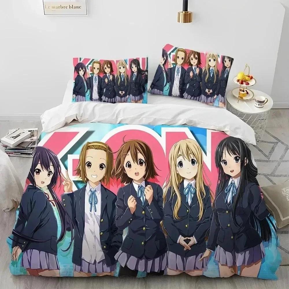 Luxury New 3D Print K-On Kawaii Girls Anime Bedding Set Boys Girls Twin Queen King Size Duvet Cover Bed Adult Home Textileextile